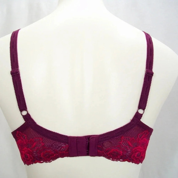 32DDD Paramour by Felina Madison UW‎ Bra Grape Wine NWT - Picture 10 of 11